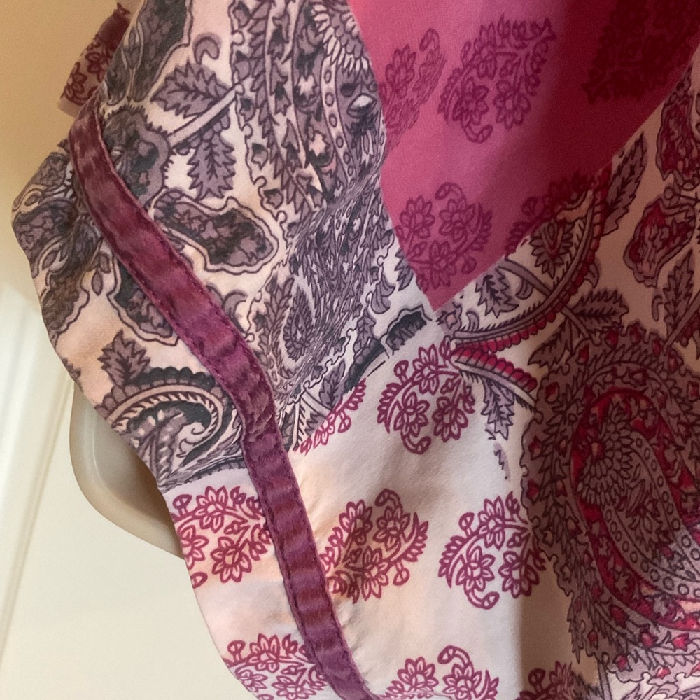 GAP Body Women's Size SP Purple and Pink Paisley 100% Silk Lingerie Set - Picture 5 of 16